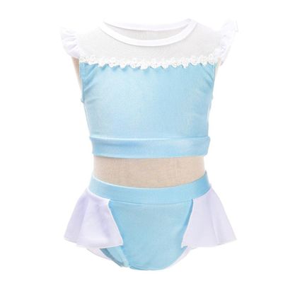 Dressy Daisy Baby Girls Princess 2 Piece Tankini Swimsuit Swimwear Swimming Bathing Suit with Skirt Size 12-24 Months, Blue