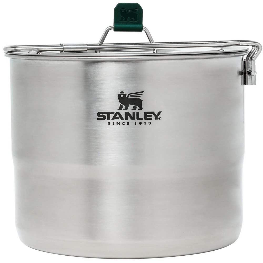 Stanley Adventure 11-Piece 4 Person Camp Cook Set | 2.6 qt Stainless Steel Pot with Lid | Bowls, Sporks and Serving Utensils | Outdoor Cookware for Backpacking and Camping | BPA-Free