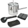 Stanley Adventure 6-Piece Even Heat Essential Camp Cook Set | 1.9 qt Stainless Steel Pot with Lid | Folding Cutting Board, Serving Spoon | Outdoor Cookware for Backpacking and Camping | BPA-Free view 2
