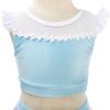 Dressy Daisy Toddler Girls Princess 2 Piece Tankini Swimsuit Swimwear Swimming Bathing Suit with Skirt Size 4T, Blue view 4
