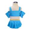 Dressy Daisy Little Girls Princess 2 Piece Tankini Swimsuit Swimwear Swimming Bathing Suit with Skirt Size 6, Blue view 2