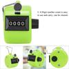 TenNuoDa 4-Digit Tally Counters,Hand Tally Counter 4-Digits Plastic Knob Reset Handheld Counting Tool with Hook Tool Handheld Counter Sports Supplies(Green) view 4