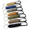 Ruluti 7pcs Professional Paracord Keychain Sturdy Rope Paracord with Carabiner Braided Lanyard Key Ring Hooks for Hiking Camping view 1
