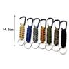 Ruluti 7pcs Professional Paracord Keychain Sturdy Rope Paracord with Carabiner Braided Lanyard Key Ring Hooks for Hiking Camping view 3