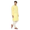 ITOS365 Men Cotton Blend Kurta Pyjama Set Party Fashion Regular Ethinic Wear Indian Dress Gift for Men Lemon Medium view 2