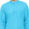 ITOS365 Men Cotton Blend Kurta Pyjama Set Party Fashion Regular Ethinic Wear Indian Dress Gift for Men Turquoise Small view 4