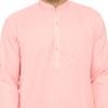ITOS365 Men Cotton Blend Kurta Pyjama Set Party Fashion Regular Ethinic Wear Indian Dress Gift for Men Light Pink Large view 4