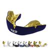 OPRO Instant Custom-Fit Mouth Guard, Dentist-Level Comfort & Fit - Moldable Mouthguard for Football, Boxing, Rugby, MMA, BJJ, UFC Mouth Piece- Includes Mouth Guard Case (Dark Blue/Gold, Adult) view 1