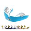 OPRO Instant Custom-Fit Mouth Guard, Dentist-Level Comfort & Fit - Moldable Mouthguard for Football, Boxing, Rugby, MMA, BJJ, UFC Mouth Piece- Includes Mouth Guard Case (Sky Blue/White, Adult) view 1