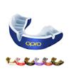 OPRO Gold Level Mouth Guard - Moldable Mouthguard with Premium Comfort Fit, and Multi-Layer Protection for Boxing, MMA, Rugby, Hockey, and Football Mouthpiece  Includes Case (Dark Blue/Pearl, Youth) view 1