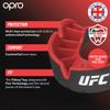 OPRO Sports Mouth Guard Silver Level  Moldable, Multi-Layer Protection for Boxing, Hockey, Rugby, MMA, Jiu Jitsu, UFC & Football  Includes Mouth Guard Case (Adult, Black/Red) view 3