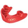 OPRO Bronze Level Sports Mouthguard  Custom-Fit, Breathable, Slim Design  Protective Mouth Guard for Football, Wrestling, Boxing, MMA, Lacrosse & All Contact Sports, Case Included  Red, Adult view 1