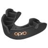 OPRO Bronze Level Sports Mouthguard  Custom-Fit, Breathable, Slim Design  Protective Mouth Guard for Football, Wrestling, Boxing, MMA, Lacrosse & All Contact Sports, Case Included  Black, Adult view 1