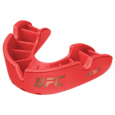 OPRO Bronze Level Youth UFC Moldable Mouth Guard Essential Fit (Red) Boxing Mouthguard for MMA & Impact Sports, Easy Self-Fit Mouth Guard for Sports, Football & Hockey - Includes Case