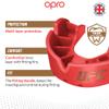 OPRO Bronze Level Youth UFC Moldable Mouth Guard Essential Fit (Red) Boxing Mouthguard for MMA & Impact Sports, Easy Self-Fit Mouth Guard for Sports, Football & Hockey - Includes Case view 3