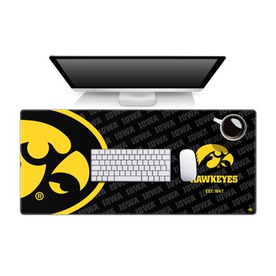 YouTheFan NCAA Iowa Hawkeyes Logo Series Desk Pad