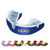 OPRO Gold Level Mouth Guard - Moldable Mouthguard with Premium Comfort Fit, and Multi-Layer Protection for Boxing, MMA, Rugby, Hockey, and Football Mouthpiece  Includes Case (Dark Blue/Pearl, Adult) view 1