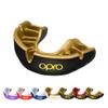 OPRO Gold Level Mouth Guard - Moldable Mouthguard with Premium Comfort Fit, and Multi-Layer Protection for Boxing, MMA, Rugby, Hockey, and Football Mouthpiece  Includes Case (Black/Gold, Adult) view 1