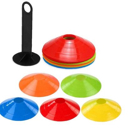 25pcs Football Training Cone Dish Cone with Plastic Stand Holder Children Sports Field Training Equipment