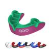 OPRO Silver Level Mouth Guard  Moldable Mouthguard with Multi-Layer Protection for Boxing, Hockey, Rugby, MMA, jiu Jitsu UFC & Football Mouthpiece - Includes Mouth Guard Case (Youth, Pink/Green) view 1