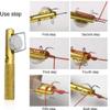 2pcs Manual Knot Tying Tool Double-Headed Needle Fishing Line Hook Device Fishing Line Winder view 2