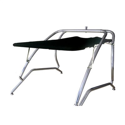 Reborn Pro 2 XL Wakeboard Tower Bimini Top-Strapless Tower Mounted Shade Cover-1" Stainless Tubing, Acrylic Canopy, Easy Removal, Zippers, Clamp Sizes 1.25" - 3", Black or Navy Blue (Black)