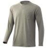 HUK Waypoint Long Sleeve Shirt | Performance T-Shirt +50 UPF Moss view 1