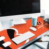 YouTheFan unisex adult Cincinnati Bengals Logo Series Desk Pad, Team Colors, One Size US view 3