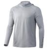 HUK Men's Standard A1A Hoodie | Quick-Dry Performance Sweatshirt +30 UPF, Overcast Grey, XX-Large view 1