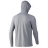 HUK Men's Standard A1A Hoodie | Quick-Dry Performance Sweatshirt +30 UPF, Overcast Grey, XX-Large view 2