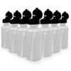 4E's Novelty Sports Water Bottles Bulk (12 Pack) 18 oz Squeeze Reusable Plastic White School Bike Water Bottle for Kids, BPA Free, Party Favor Giveaways, End of Year Student Gifts view 1