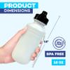 4E's Novelty Sports Water Bottles Bulk (12 Pack) 18 oz Squeeze Reusable Plastic White School Bike Water Bottle for Kids, BPA Free, Party Favor Giveaways, End of Year Student Gifts view 2