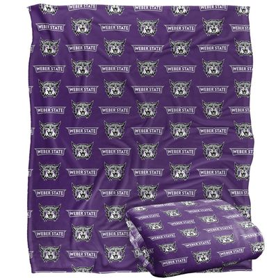 Weber State University Wildcats Blanket, 50"x60" Logo Pattern, Silky Touch Super Soft Throw