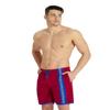 ARENA Men's Icons Beach Bermuda Logo Swim Trunk Beach Shorts, Burgundy/Neon Blue, X-Small view 2