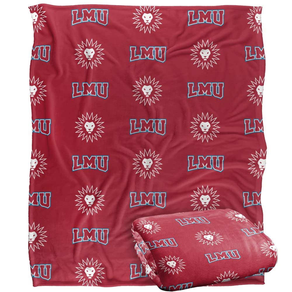 Loyola Marymount University Lions Blanket, 50"x60" Logo Pattern, Silky Touch Super Soft Throw
