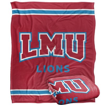 Loyola Marymount University Lions Blanket, 50"x60" Primary Logo Stripes, Silky Touch Super Soft Throw