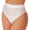 Freebily Women's Glossy High Waist Panty Briefs High Cut Rave Underwear Booty Dance Shorts Bottoms White XX-Large view 3
