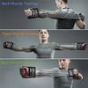 Chest Expander Exercise Resistance Bands Adjustable Hand Gripper Arm Pull Bar Arm Muscle Exerciser with 5 Springs Strength Trainer for Home Gym Muscle Training Exerciser,Red view 2