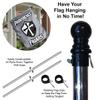 College Flags & Banners Co. Providence University Friars Banner Flag with Flag Pole Set view 2