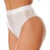 Hularka Women Shiny Glossy Panty Briefs High Cut Ballet Dance Underwear Shorts Panties Bottoms White,metallic XX-Large view 2