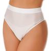 Hularka Women Shiny Glossy Panty Briefs High Cut Ballet Dance Underwear Shorts Panties Bottoms White,metallic XX-Large view 3