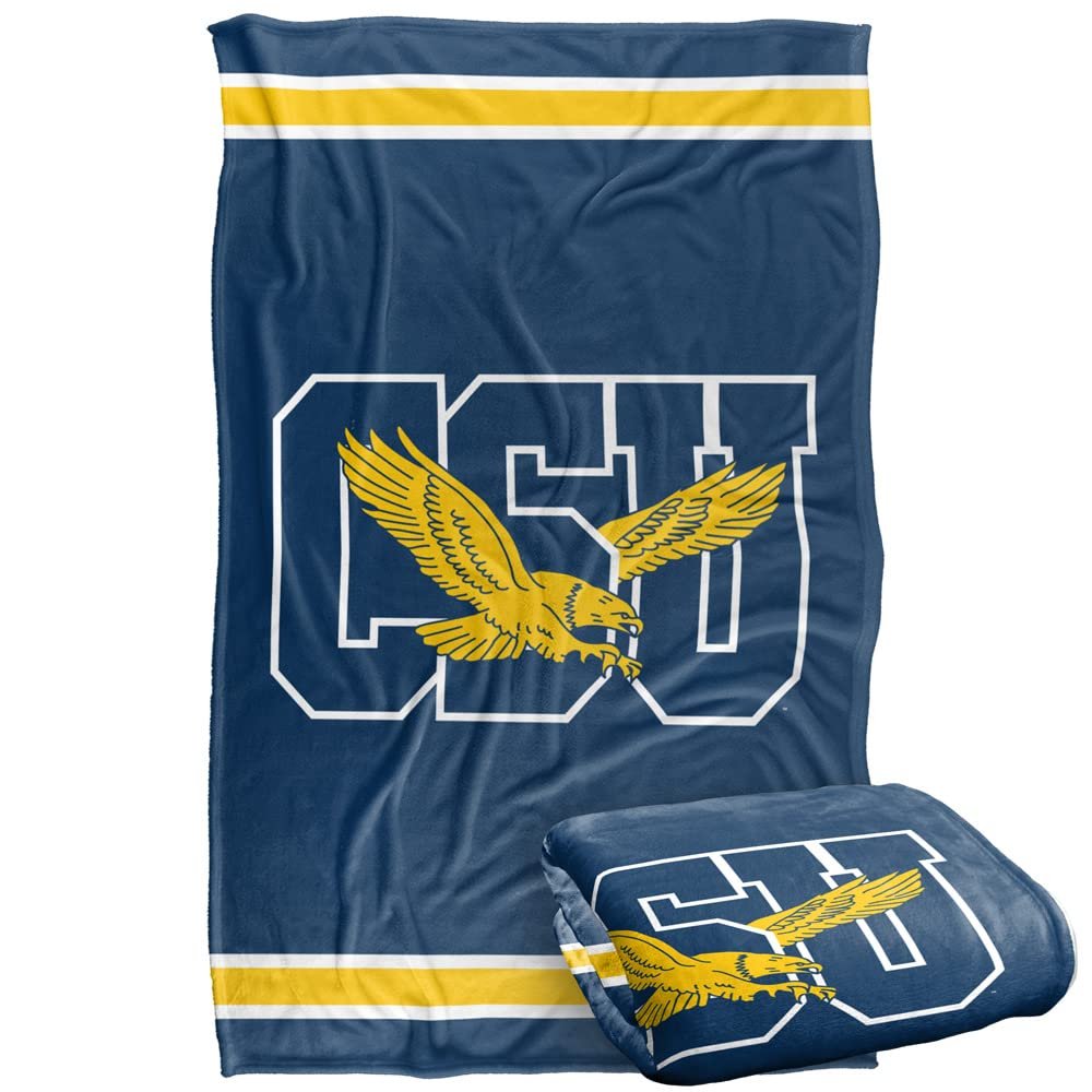 Coppin University Eagles Blanket, 36"x58" Primary Logo Stripes, Silky Touch Super Soft Throw
