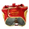 Last Punch Red & Gold Heavy Duty Cheek Protection Training Boxing Headgear view 2
