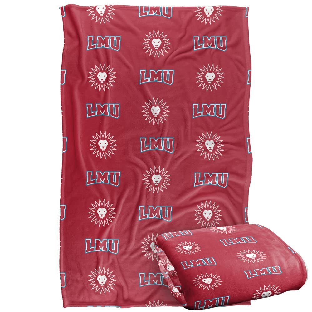 Loyola Marymount University Lions Blanket, 36"x58" Logo Pattern, Silky Touch Super Soft Throw