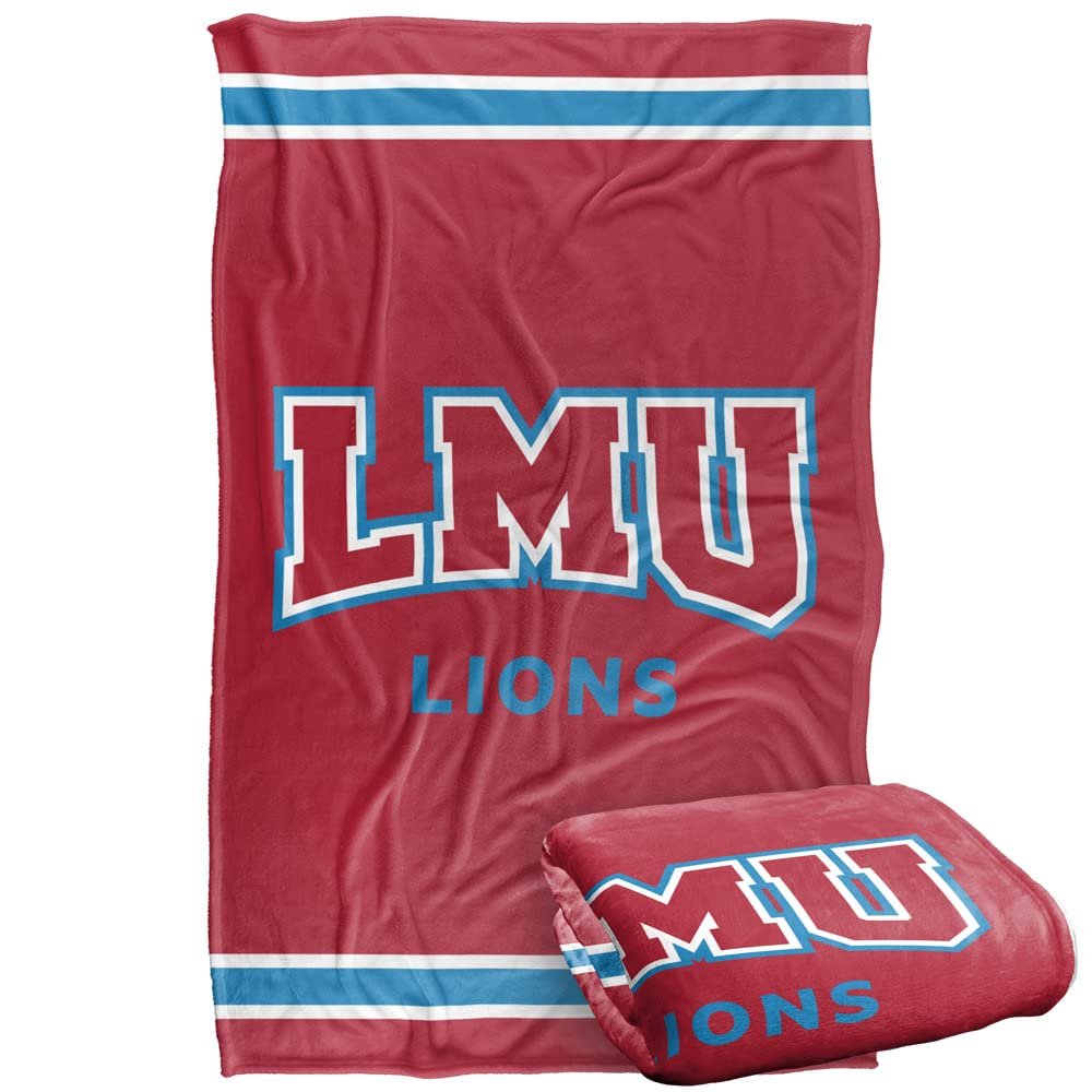 Loyola Marymount University Lions Blanket, 36"x58" Primary Logo Stripes, Silky Touch Super Soft Throw