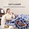 ACUSHLA Merino Wool Camp Blanket - Warm Thick Washable Large Outdoor Camping Sleeping Throw Blanket All Weather, Aztec Grey 79X63 view 3