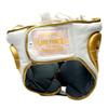 Last Punch White & Gold Heavy Duty Cheek Protection Training Boxing Headgear view 2