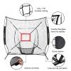 BaseGoal 7'7' Baseball Softball Practice Net,Baseball Backstop,with Batting Tee,for Hitting Pitching Batting Catching with Bow Frame,Bonus Strike Zone (Black-A) view 2
