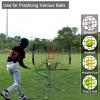 BaseGoal 7'7' Baseball Softball Practice Net,Baseball Backstop,with Batting Tee,for Hitting Pitching Batting Catching with Bow Frame,Bonus Strike Zone (Black-A) view 4