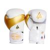 Last Punch Pro Style Training Sparring Boxing Gloves - White & Gold 14 Oz view 1